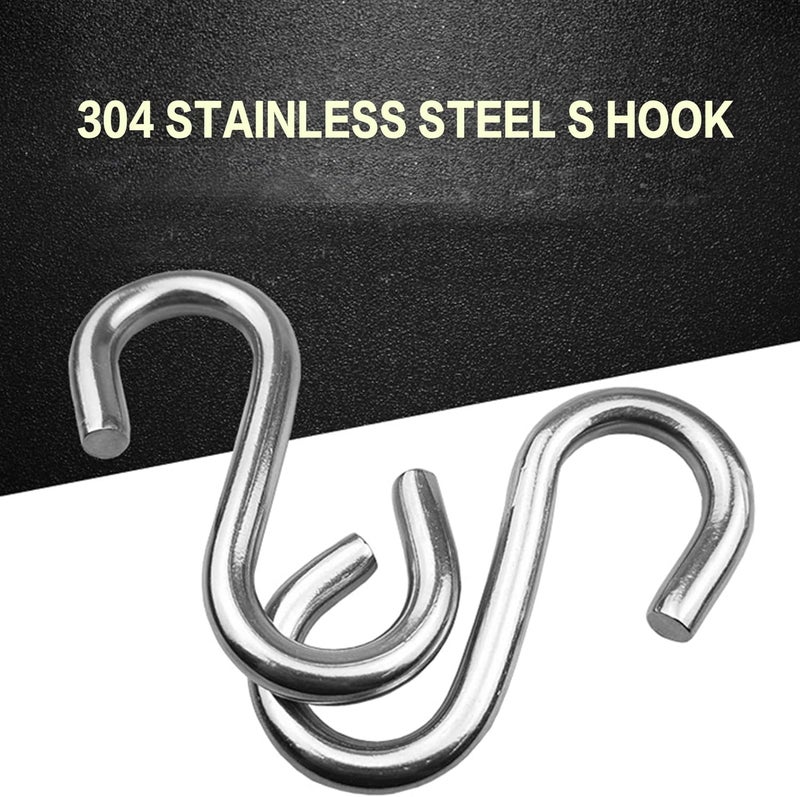 UPUPMOON 24 pcs. 304 Stainless Steel 1.5 in. S Hooks Chain Hardware for Hanging Products or Items, 88 lb. Capacity - Image 5